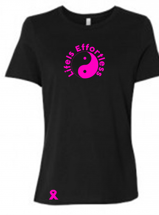 Life Is Effortless Breast Ladies Cancer T-shirt