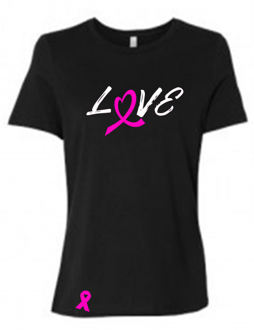 Breast Cancer Love Ladies T Shirt