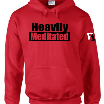 Heavily Meditated Red Hoodie